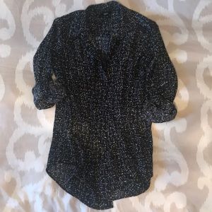 Black & White Speckled Button Down